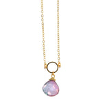 Macaroon Adjustable Pendant in Lavender Chalcedony