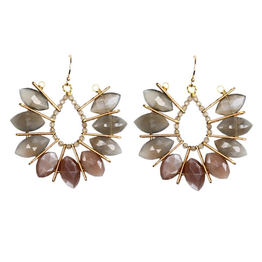 Marquis Earring in Labradorite