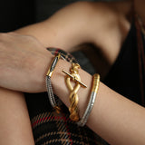 Morgan Triple Strand Bracelet in Gold