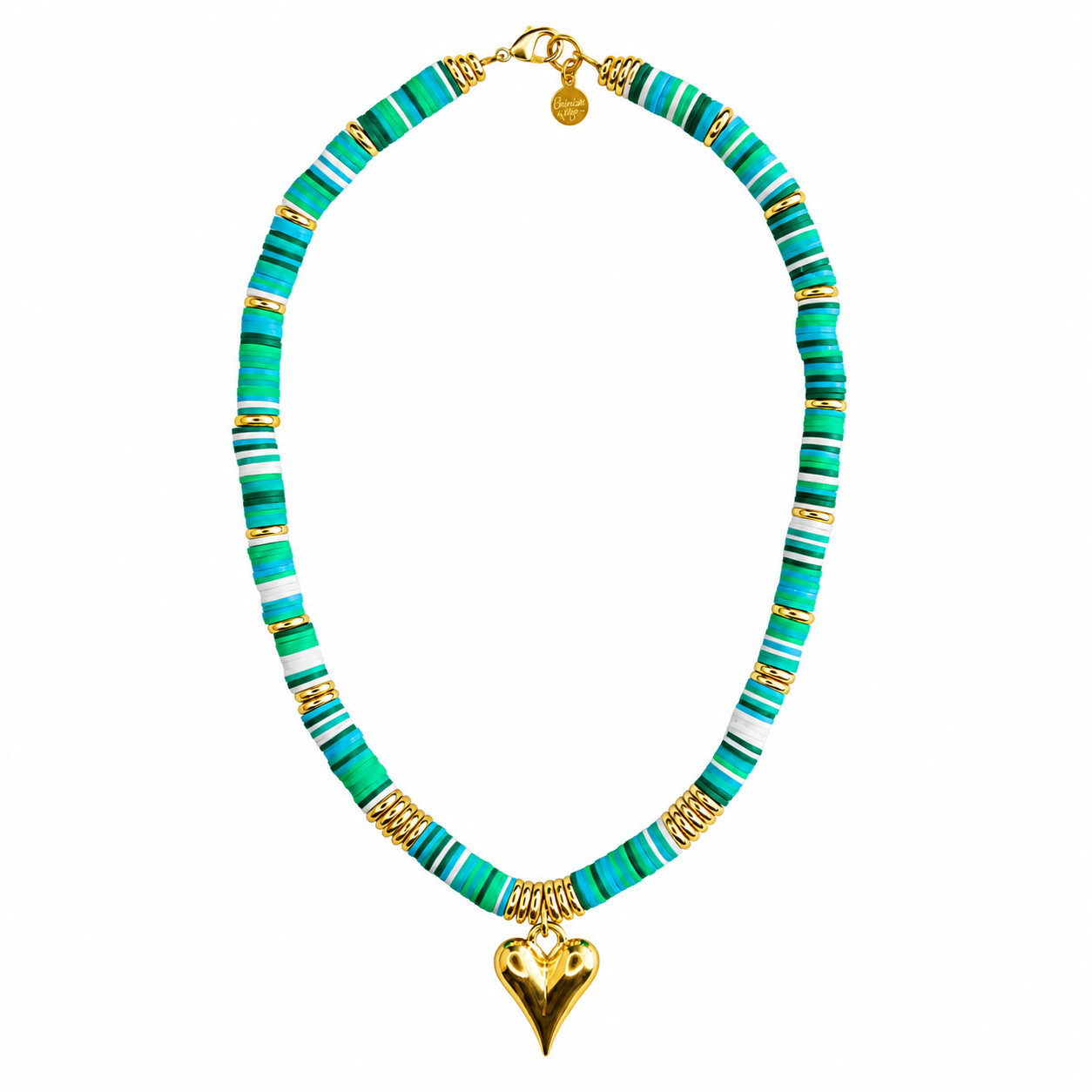 Melon Short Necklace with Heart
