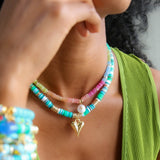 Spree Short Necklace in Petal Pink