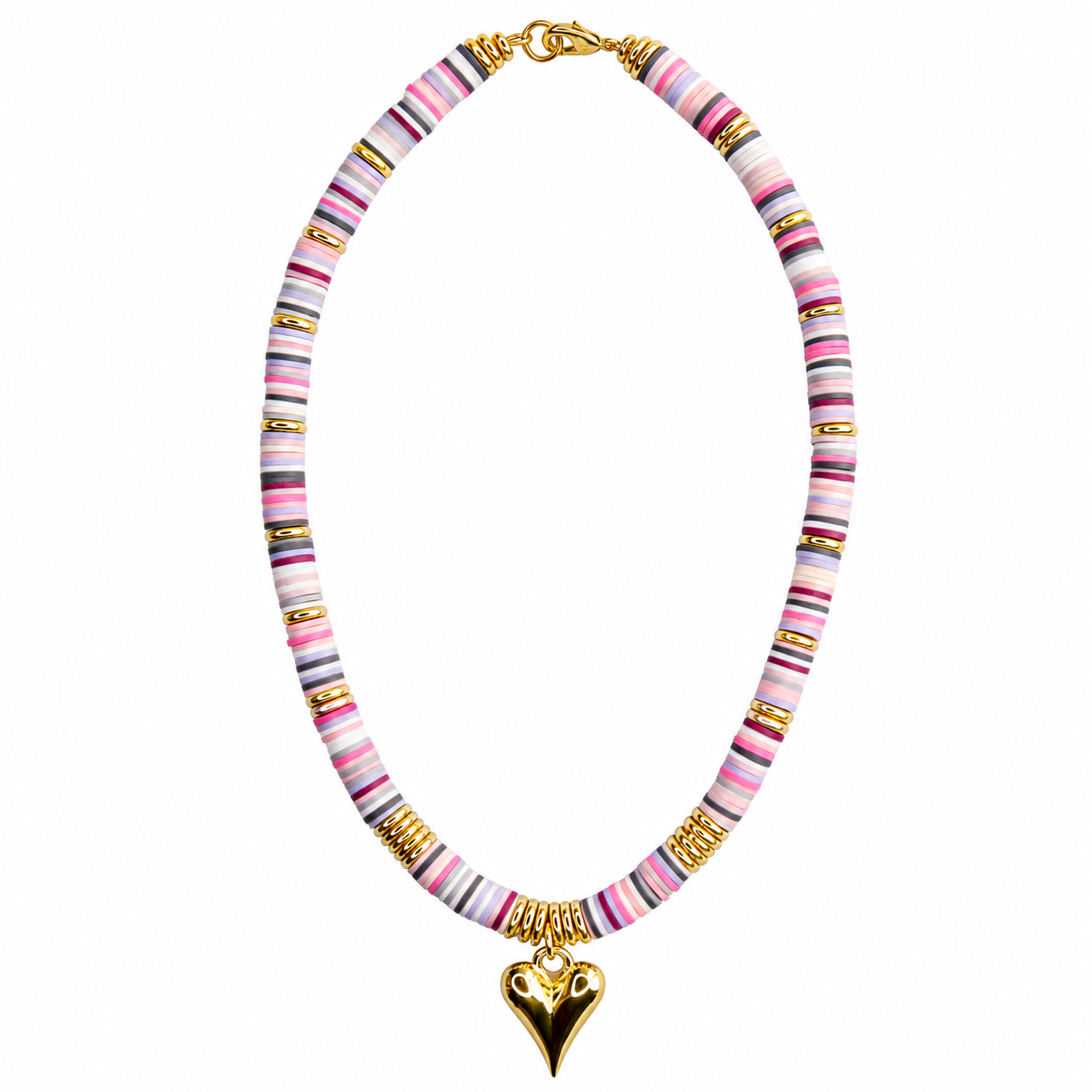 Melon Short Necklace with Heart