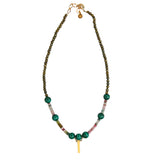 Mira Necklace in Malachite