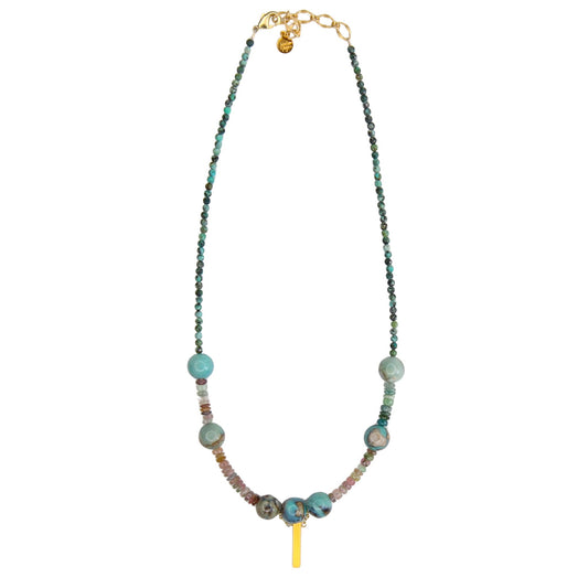 Mira Beaded Necklace in Peruvian Opal
