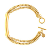 Morgan Triple Strand Bracelet in Gold