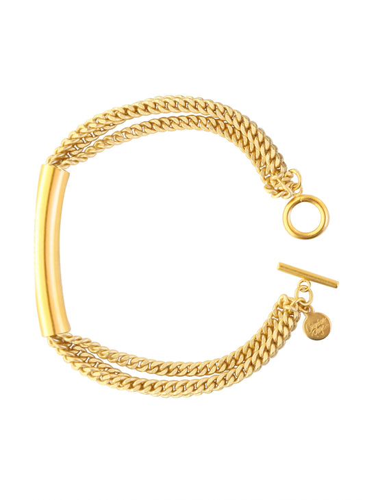 Morgan Triple Strand Bracelet in Gold