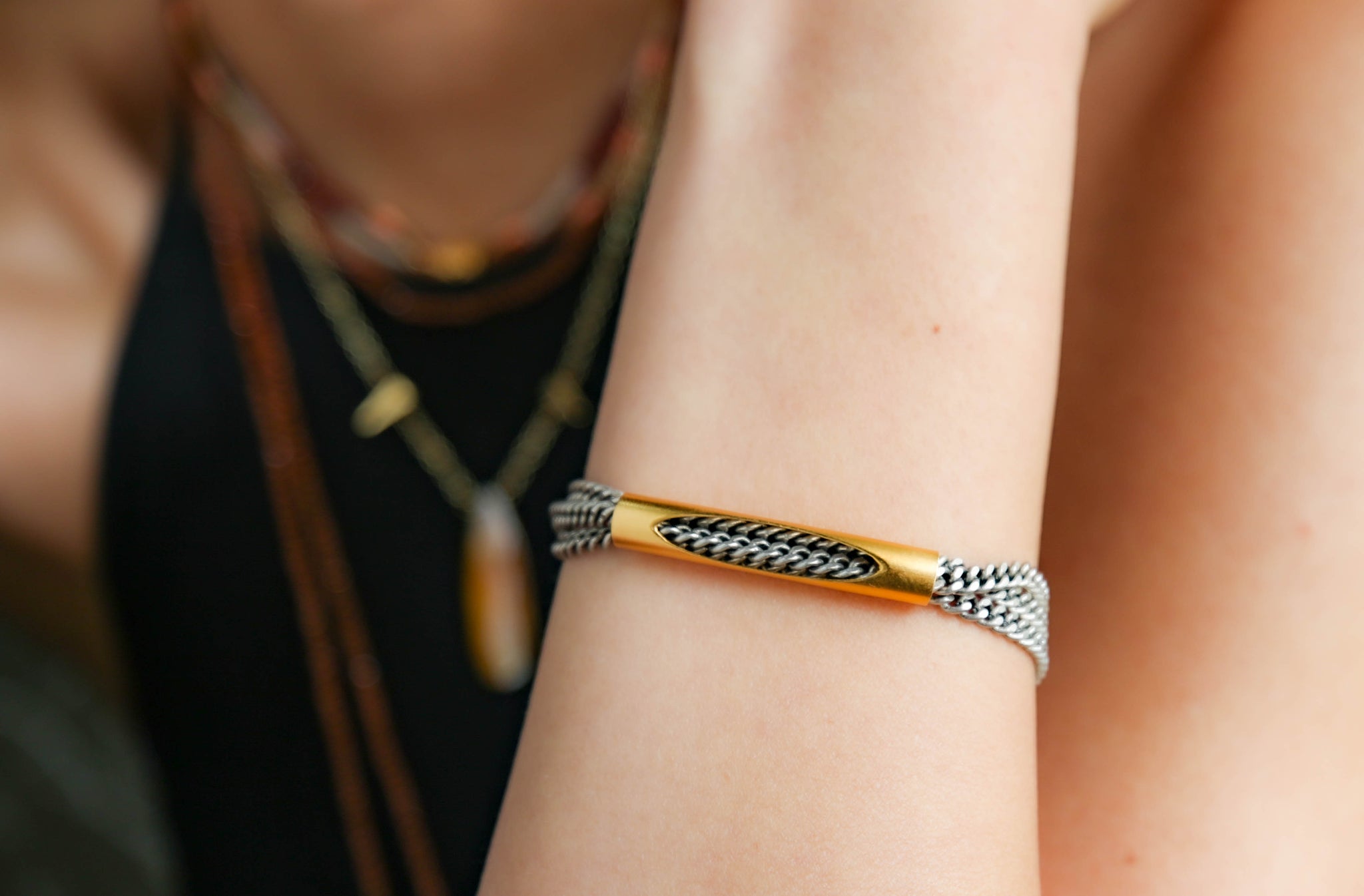 Morgan Triple Strand Bracelet in Silver
