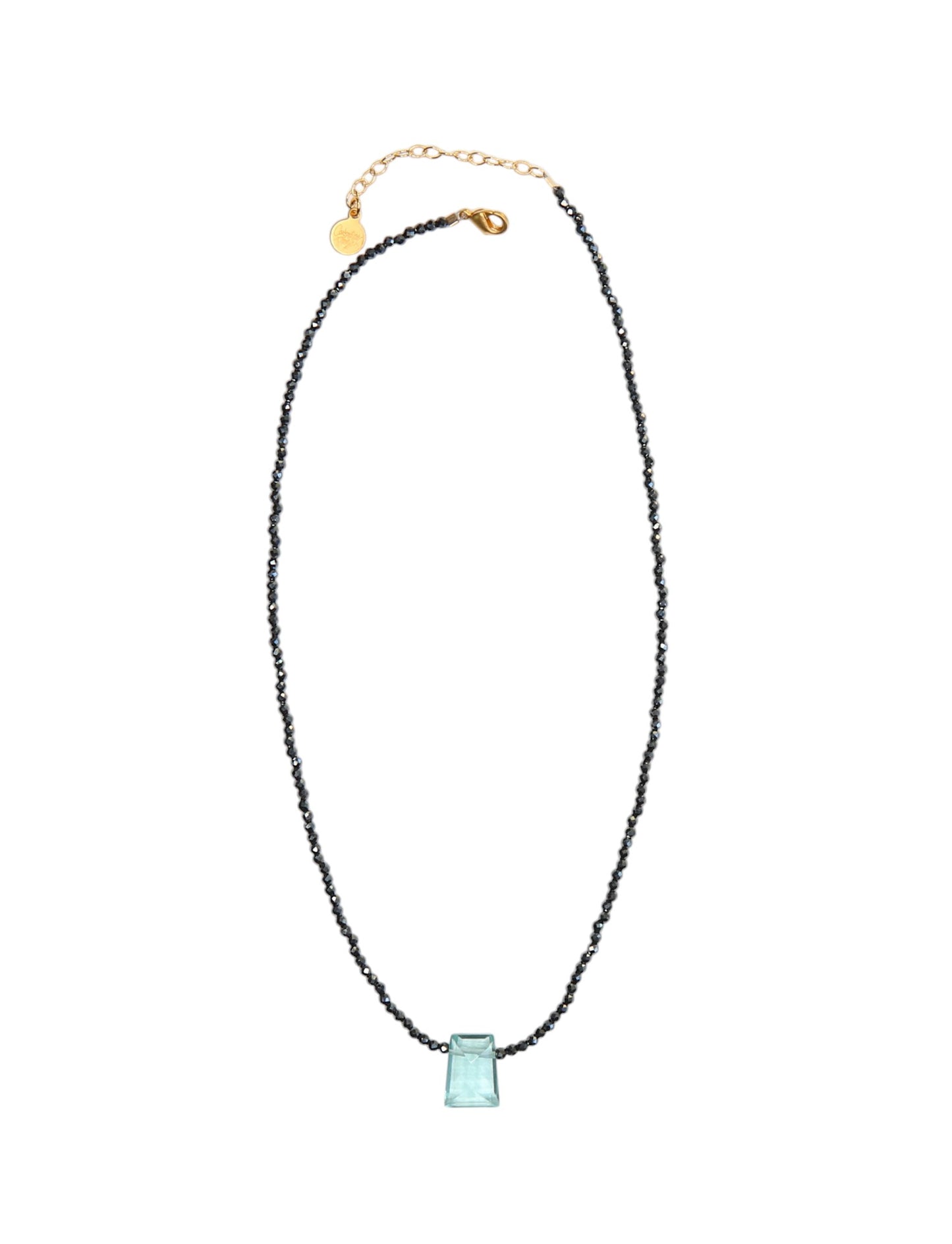 Ocean Stone Pendant in Navy Pyrite