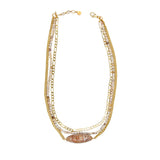 Palladio Triple Strand Necklace in Turquoise Blue