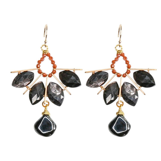Persia Earrings in Black Spinel