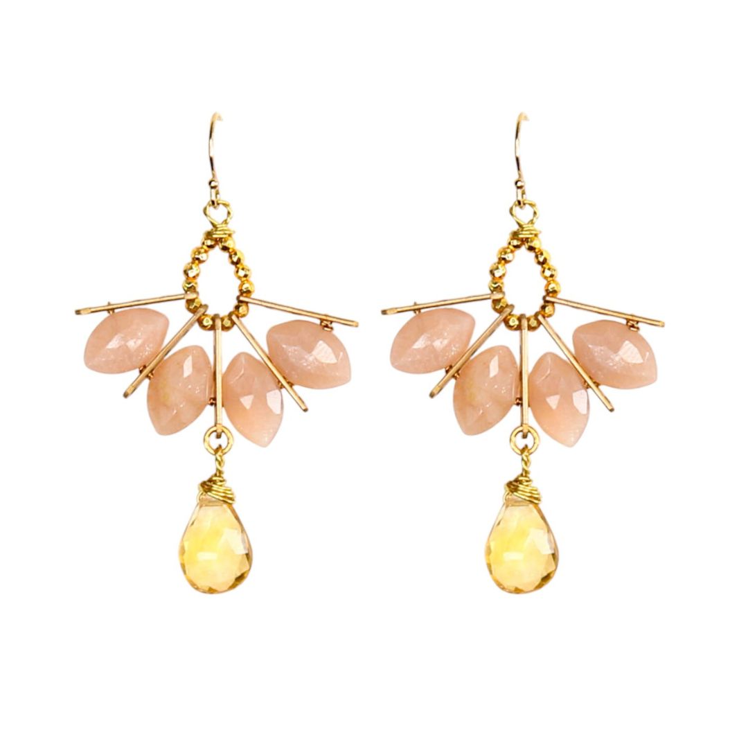 Persia Earrings in Blush Pink