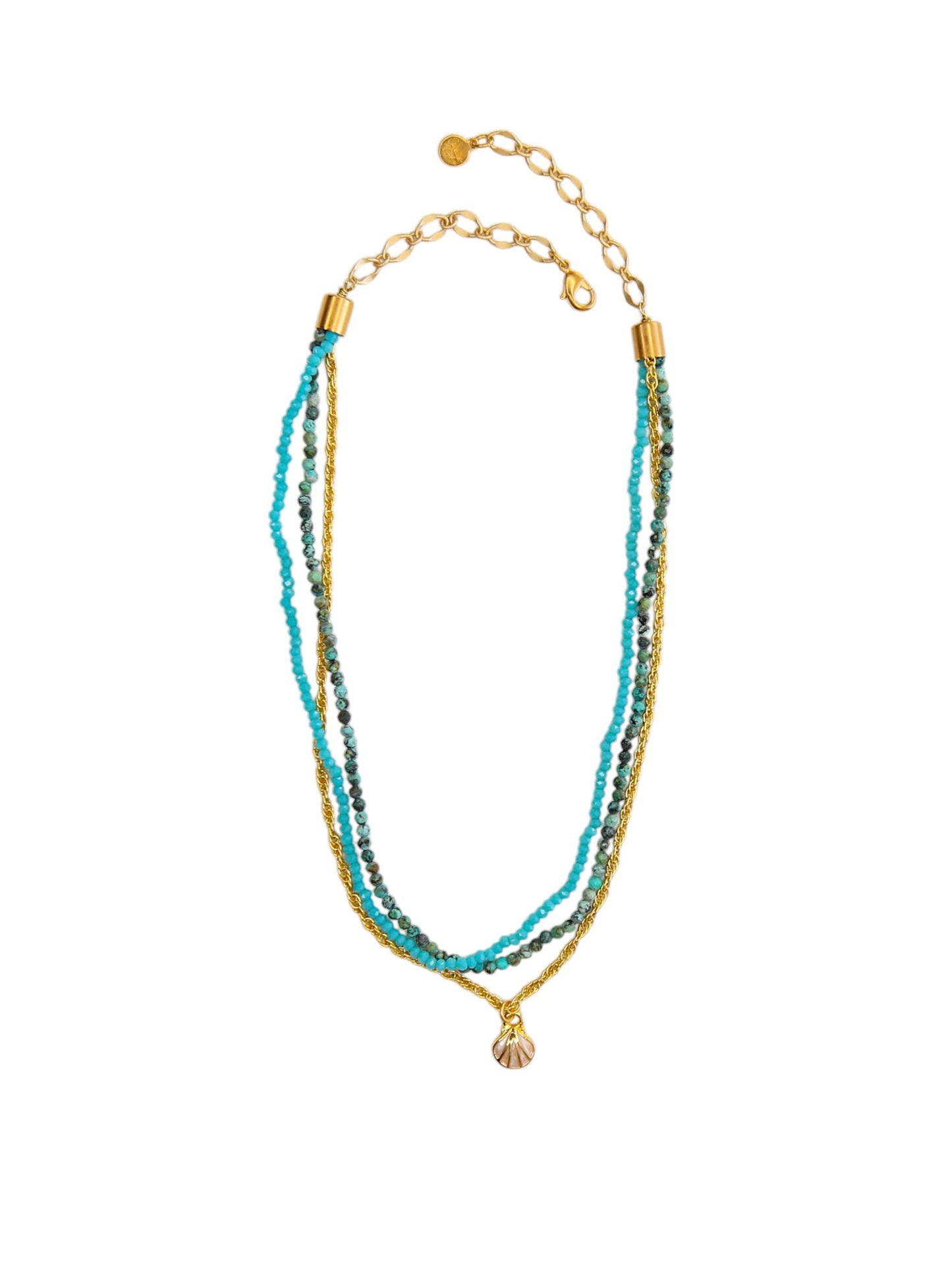 Regina Multi Strand Necklace in Turquoise