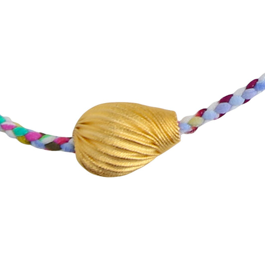 Ripple Braided Necklace in Capri Blue