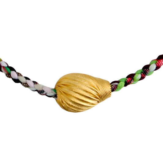 Ripple Braided Necklace in Havana Green