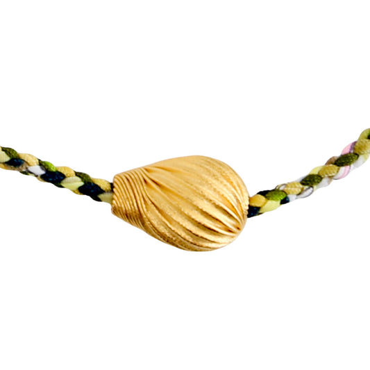 Ripple Braided Necklace in Lemon