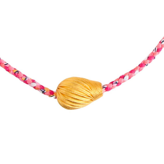Ripple Braided Necklace in Flora Pink