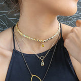 Round About Choker in Navy