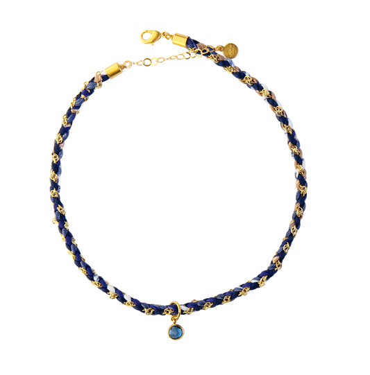 Round About Choker in Navy