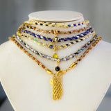 Round About Choker in Navy