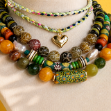 Saffron Beaded Necklace