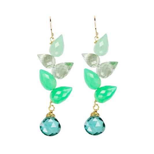Samba Earrings in Blue Agave