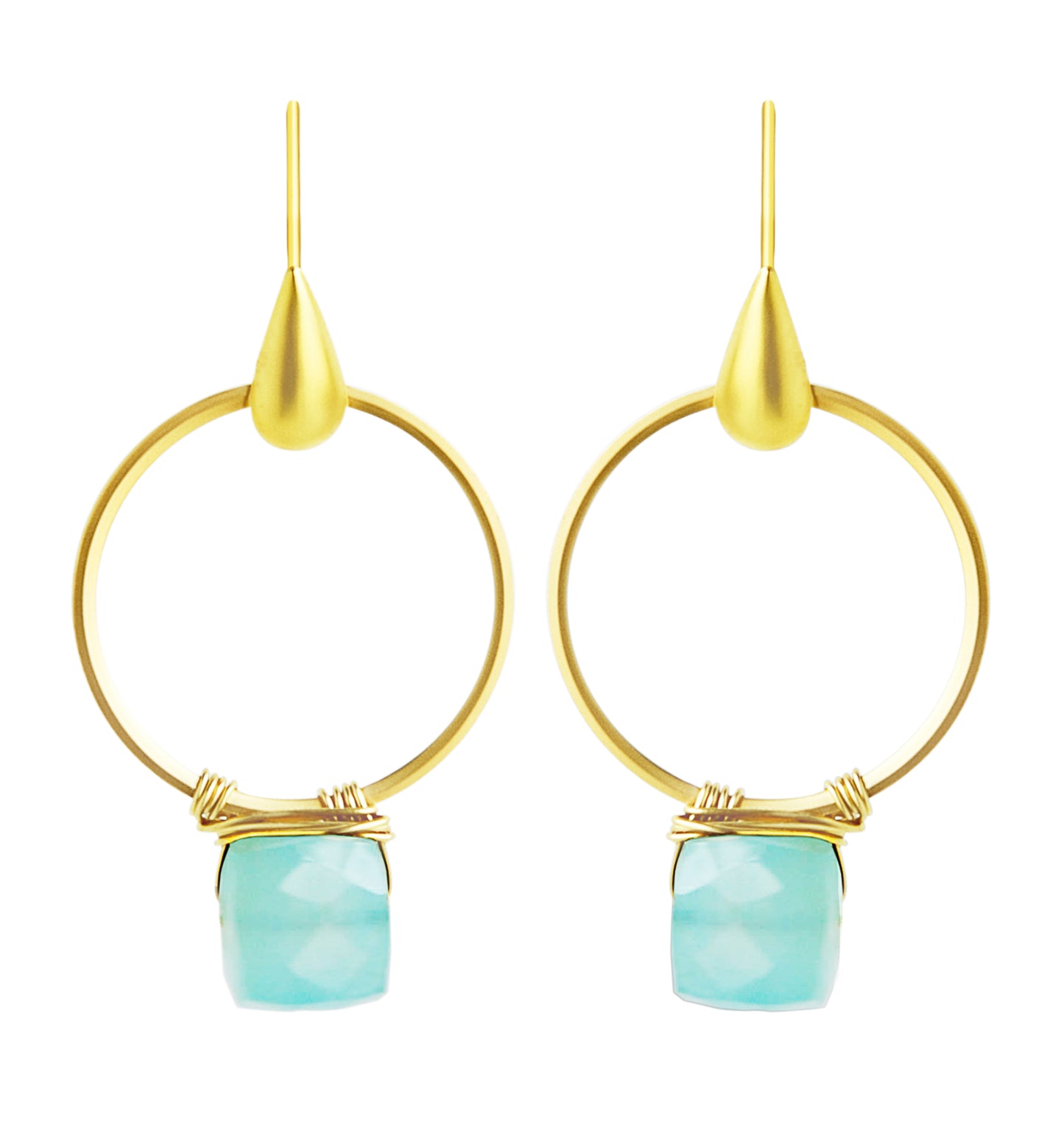 Satchel Earrings in Chalcedony