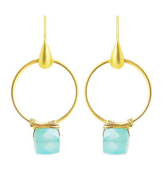 Satchel Earrings in Chalcedony