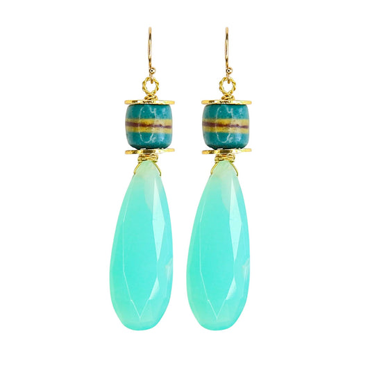 Sefira Earrings in Chalcedony
