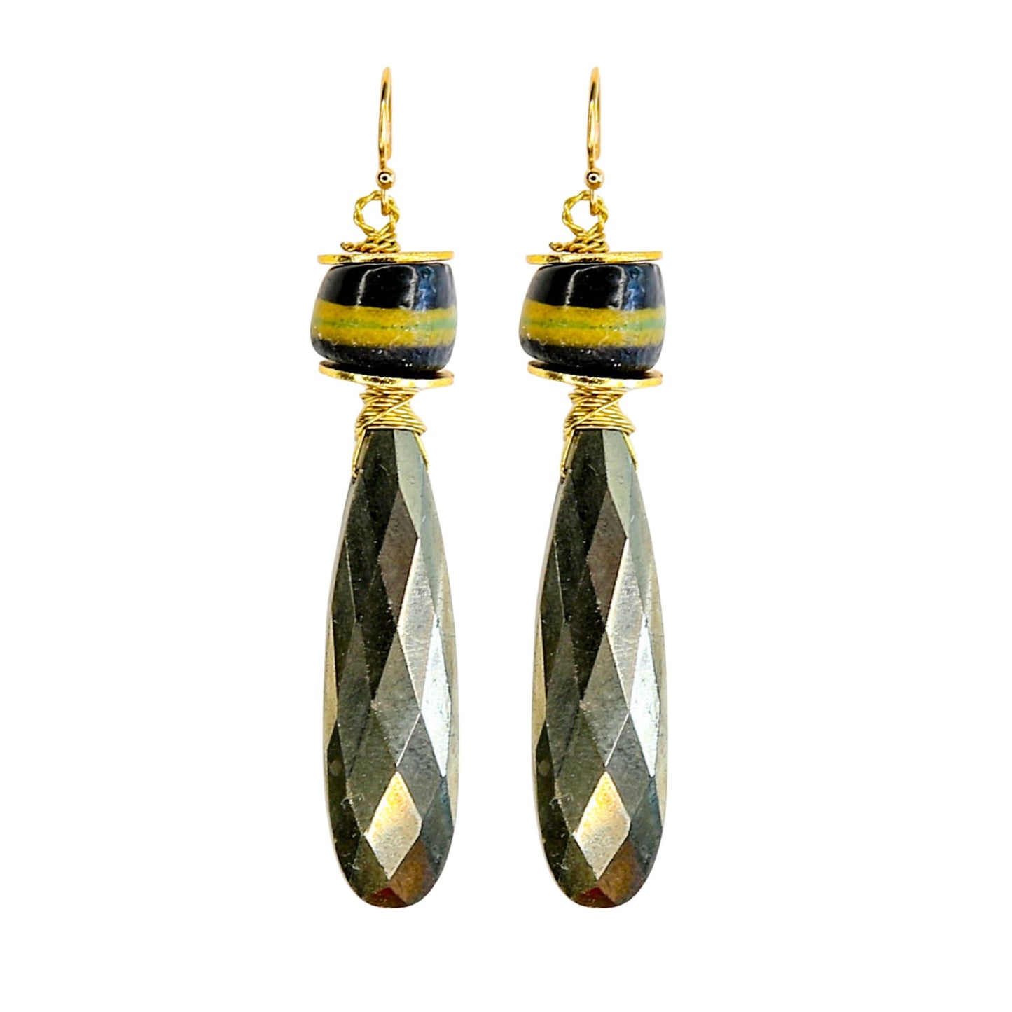 Sefira Earrings in Pyrite