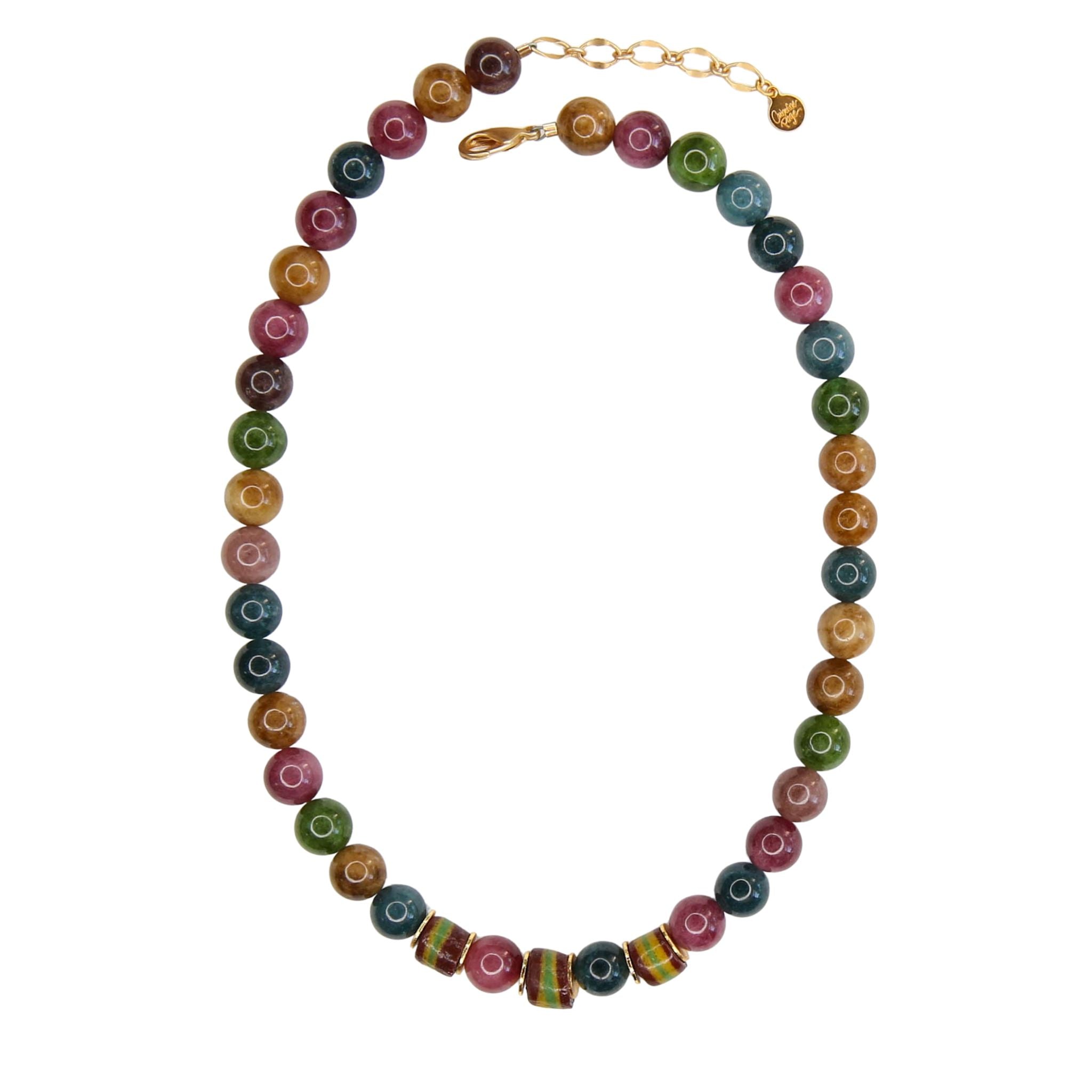Sheba Beaded Necklace in Jewel Multi