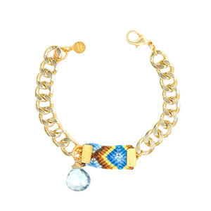 Sierra Bracelet in Blue Suede