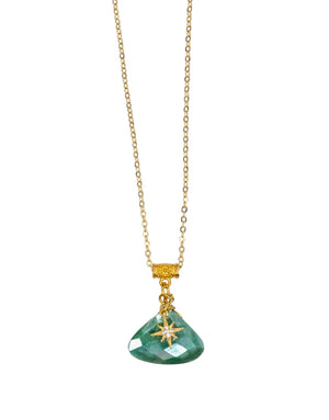 Simms Adjustable Pendant in Green Moonstone