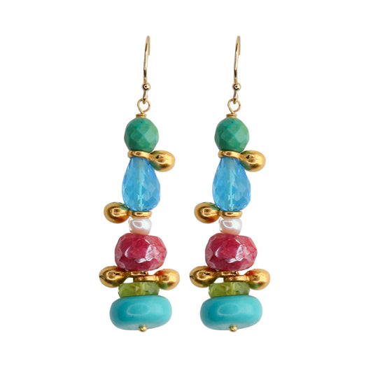 Simone Earrings in Turquoise Multi