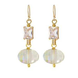 Socialite Earrings in Clear Quartz
