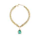 Soléa Multi Chain Pendant in Greens
