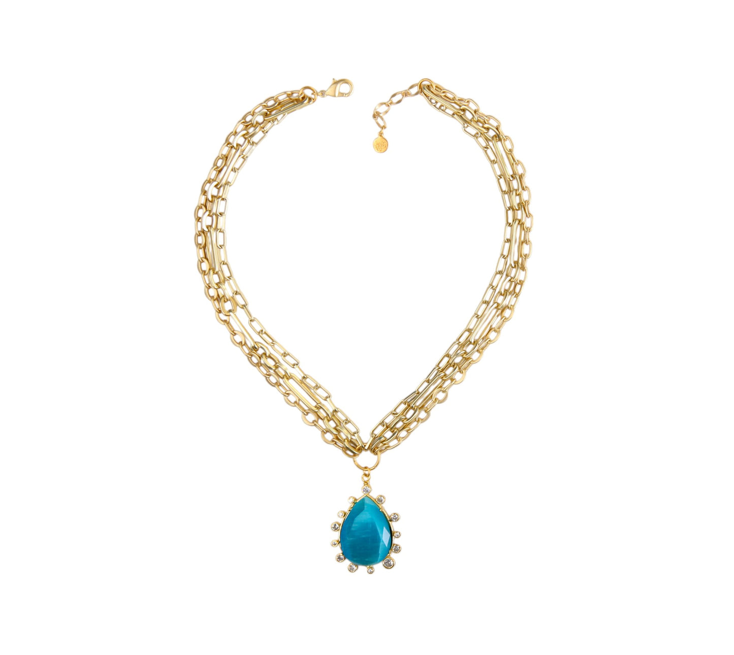 Soléa Multi Chain Pendant in Ocean Blue