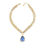 Soléa Multi Chain Pendant in Powder Blue