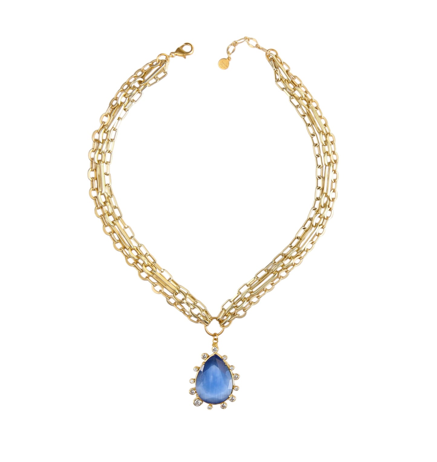 Soléa Multi Chain Pendant in Powder Blue