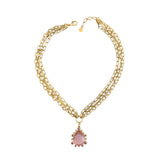 Soléa Multi Chain Pendant in Pale Pink