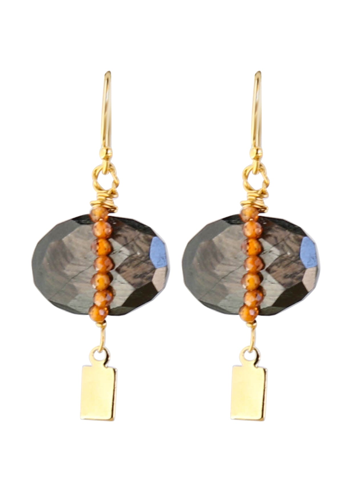 Solo Earrings in Black Spinel