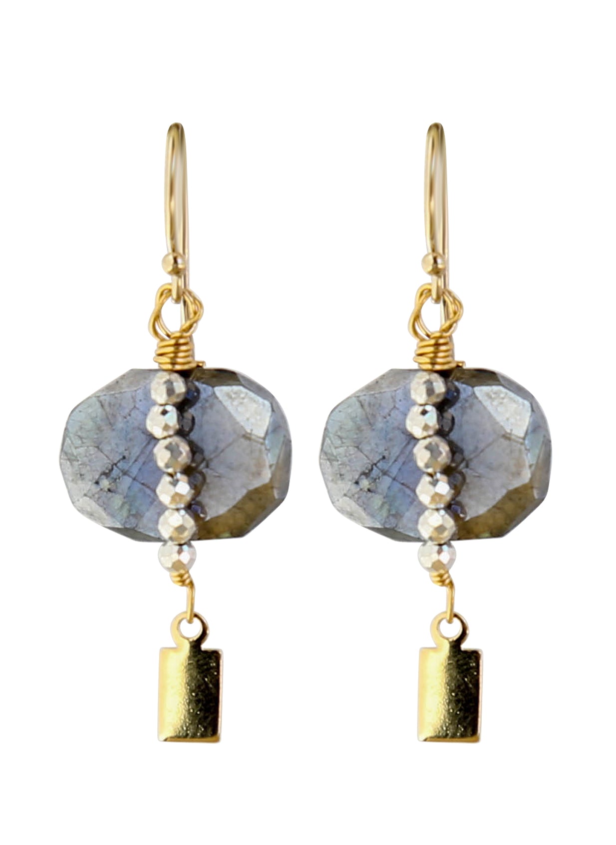 Solo Earrings in Labradorite