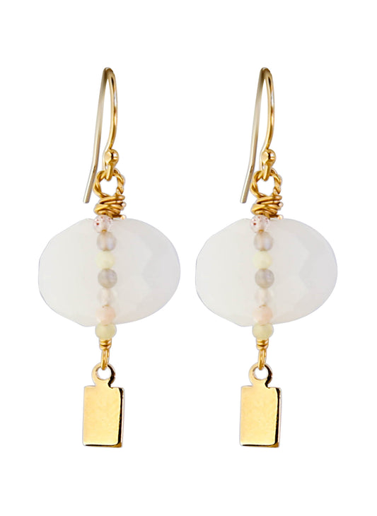 Solo Earrings in Moonstone