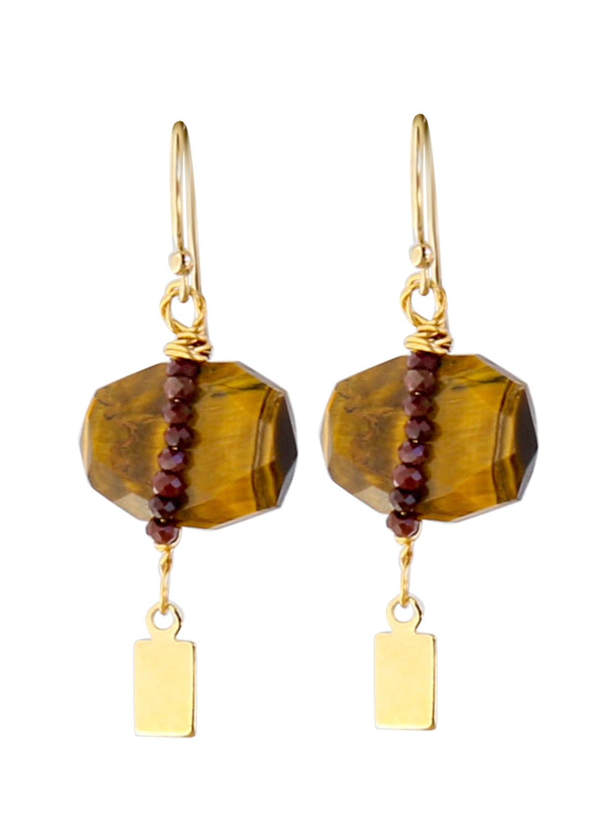 Solo Earrings in Tiger's Eye