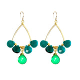 Sonata Earrings in Emerald Green