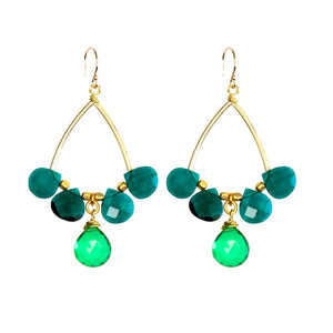 Sonata Earrings in Emerald Green