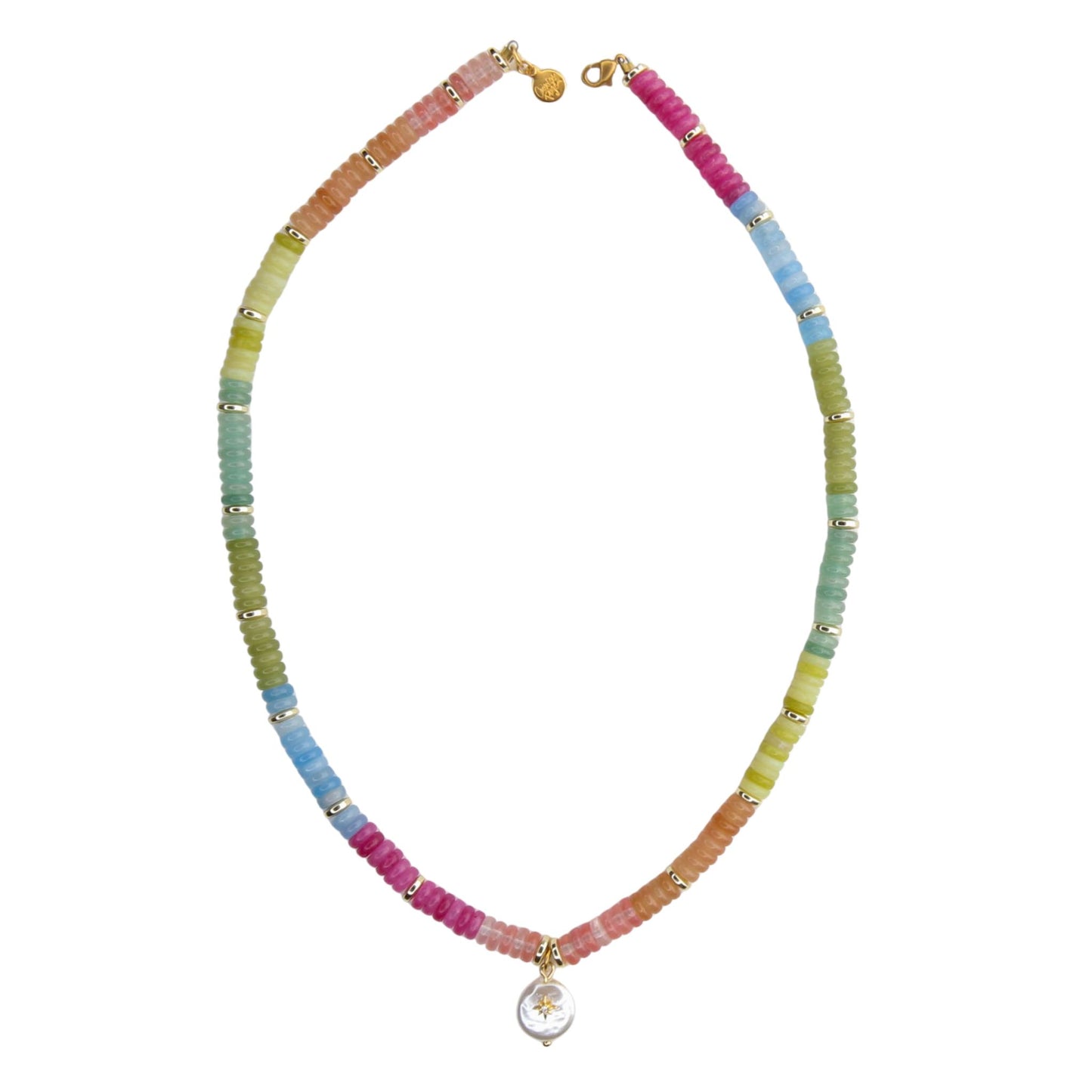 Spree Short Necklace in Petal Pink