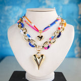 Zaza Pendant Necklace in Pink Melon