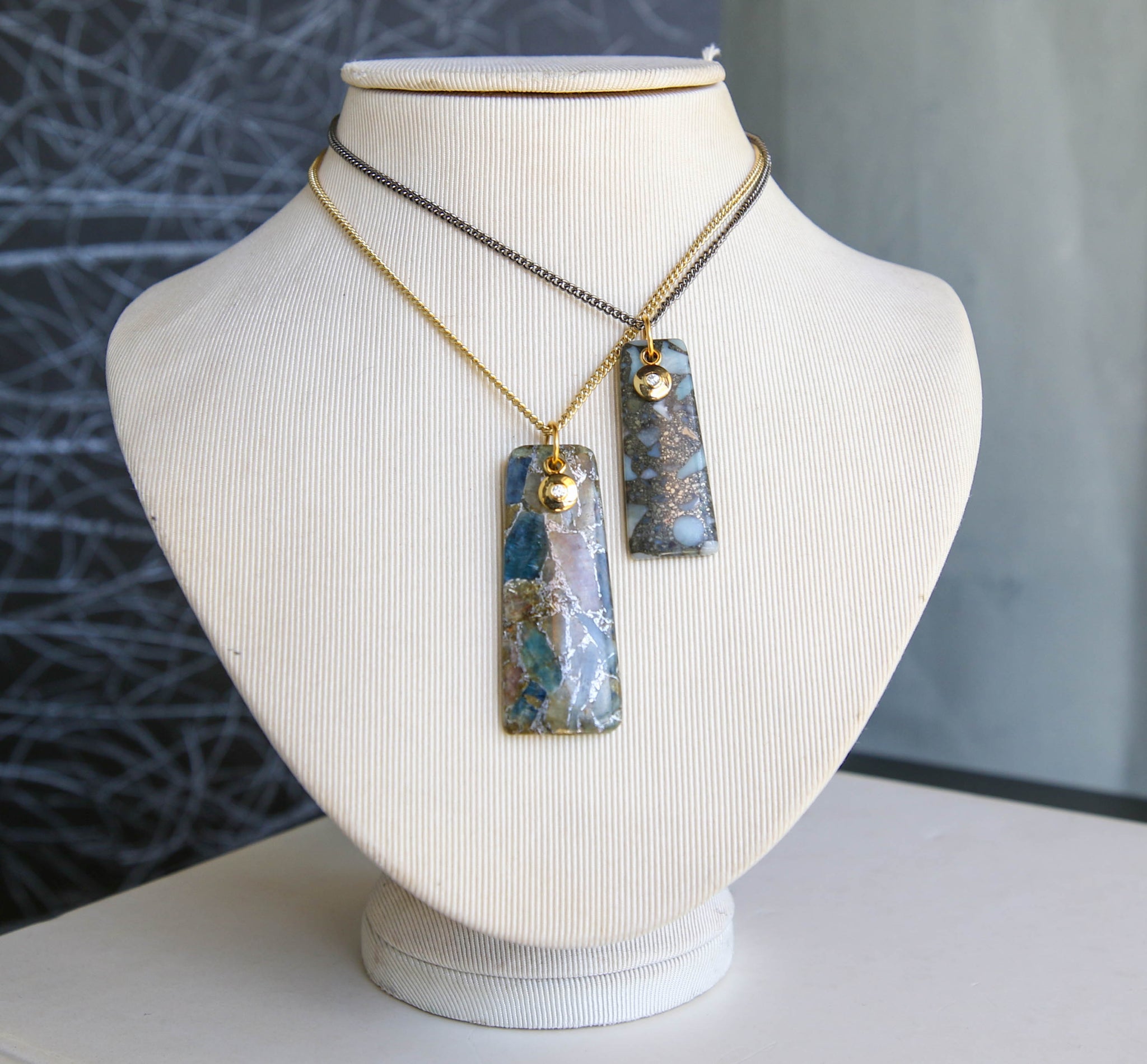 Adjustable Composite Pendant in Silver