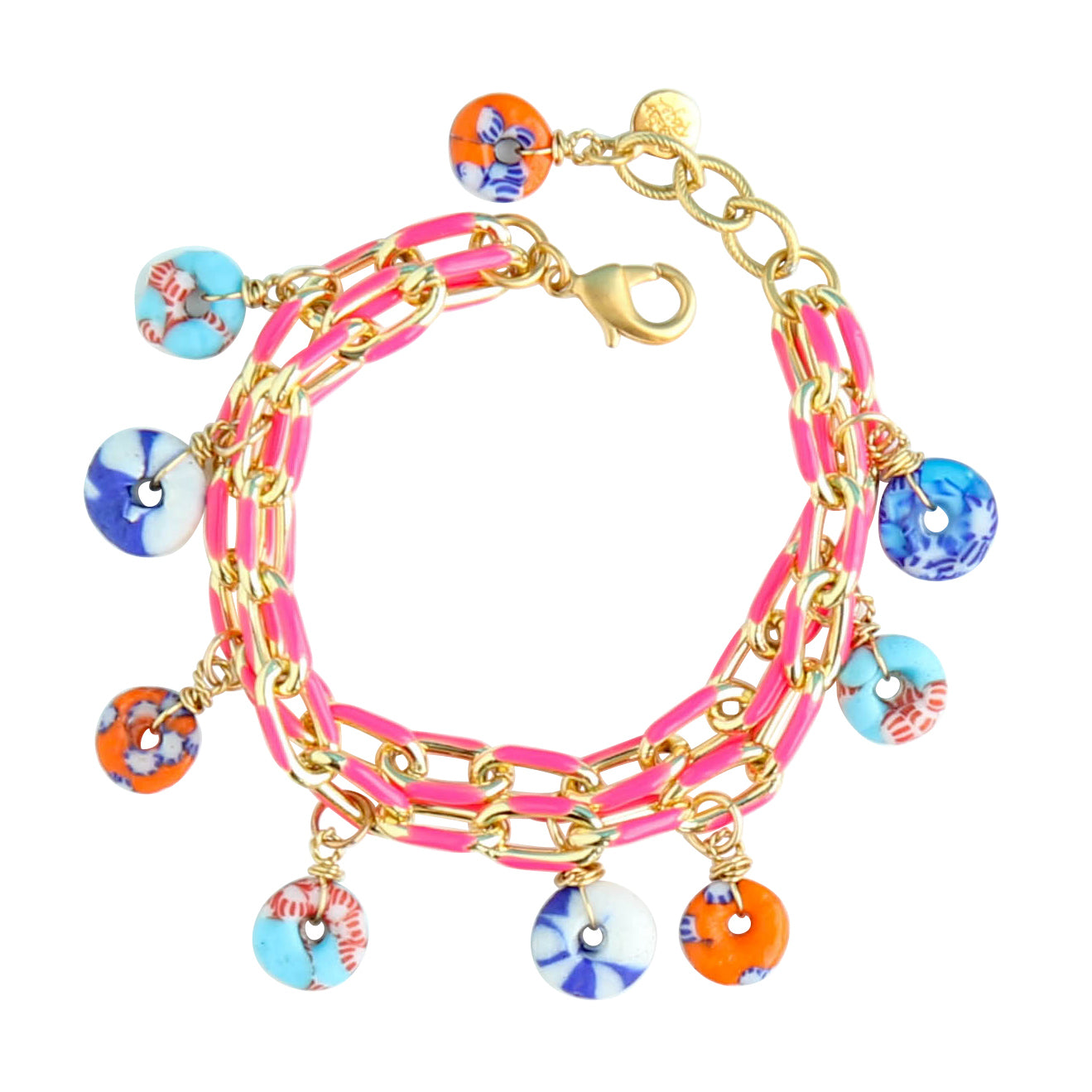 Sugar Link Bracelet in Coral