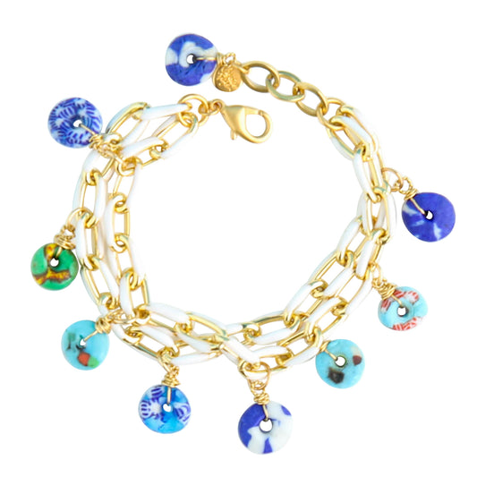 Sugar Link Bracelet in White